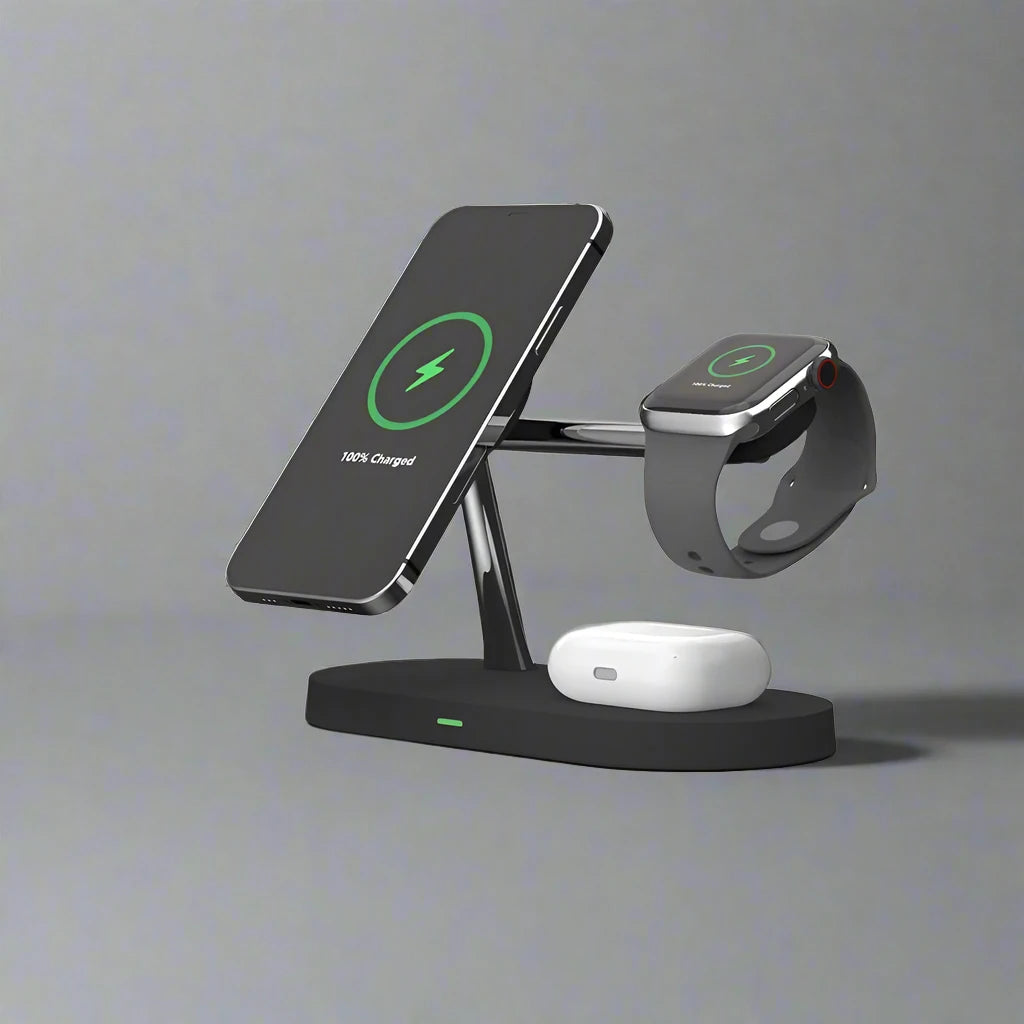3 in 1 Wireless Charging Station - Compatible With iPhone, iwatch, Air Pods