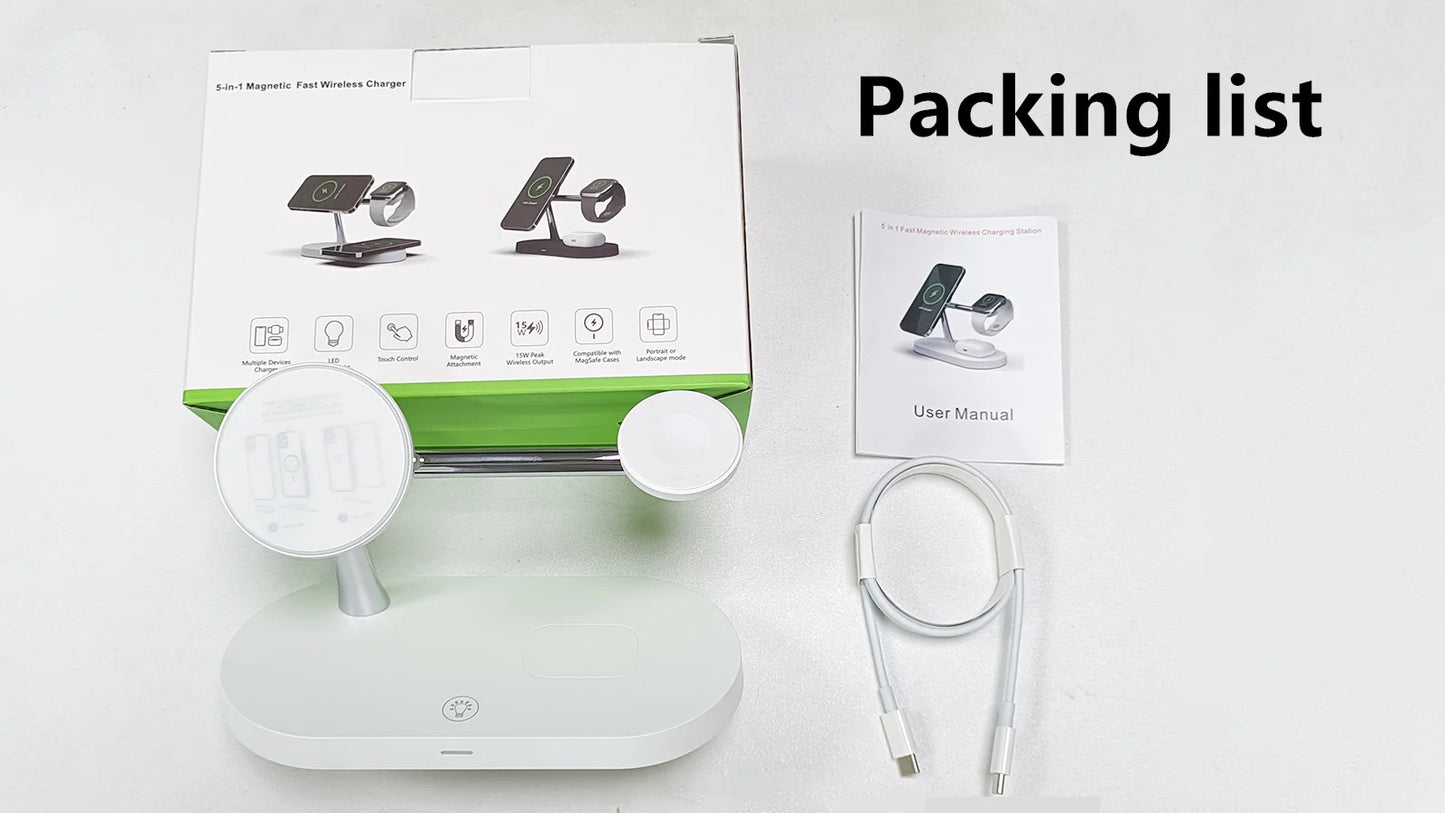 3 in 1 Wireless Charging Station - Compatible With iPhone, iwatch, Air Pods