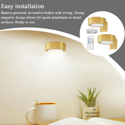 Magnetic LED Picture Light - Dimmable Wall Spotlight with Remote Control