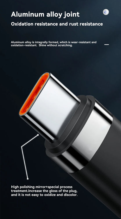 120W USB-C to USB-C Fast Charging Cable - 1.5m Premium PD Cable for iPhone 15/16, Samsung S24, Xiaomi (Gold)