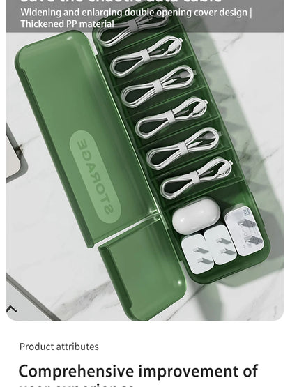 Cable Management Storage Box - Desktop Organizer