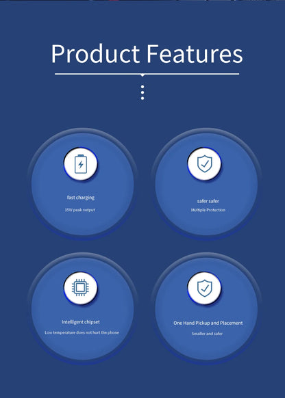 30W Magnetic Car Wireless Charger - Fast Charging Mount for iPhone