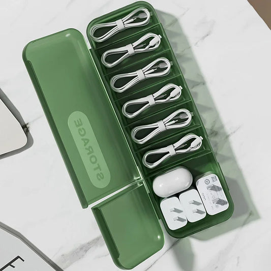 Cable Management Storage Box - Desktop Organizer