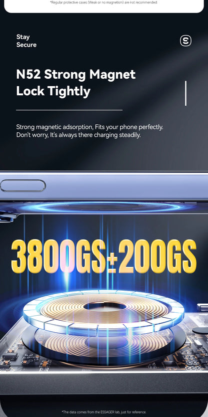 MagSafe Wireless Power Bank 5000mAh - Ultra-Slim 20W Fast Charging Portable Battery for iPhone 17/16/15/14 (Space Grey)