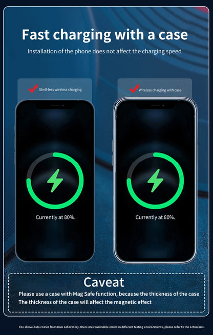 30W Magnetic Car Wireless Charger - Fast Charging Mount for iPhone