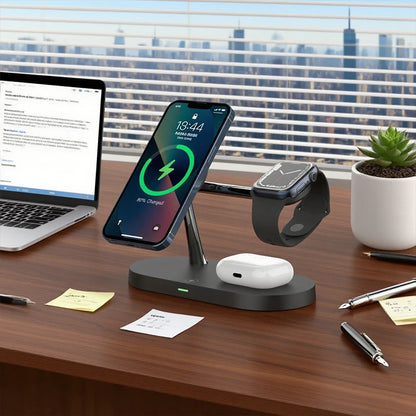 3 in 1 Wireless Charging Station - Compatible With iPhone, iwatch, Air Pods