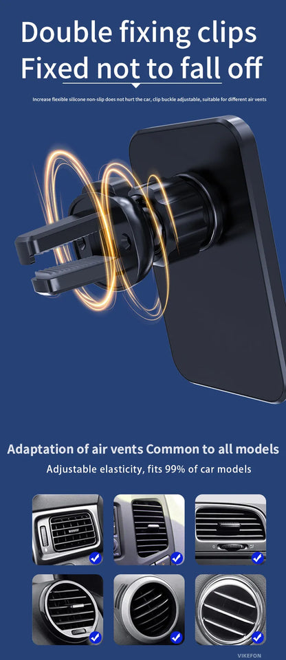 30W Magnetic Car Wireless Charger - Fast Charging Mount for iPhone