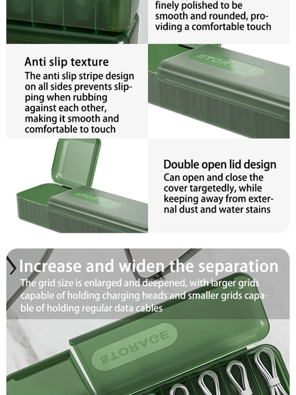 Cable Management Storage Box - Desktop Organizer