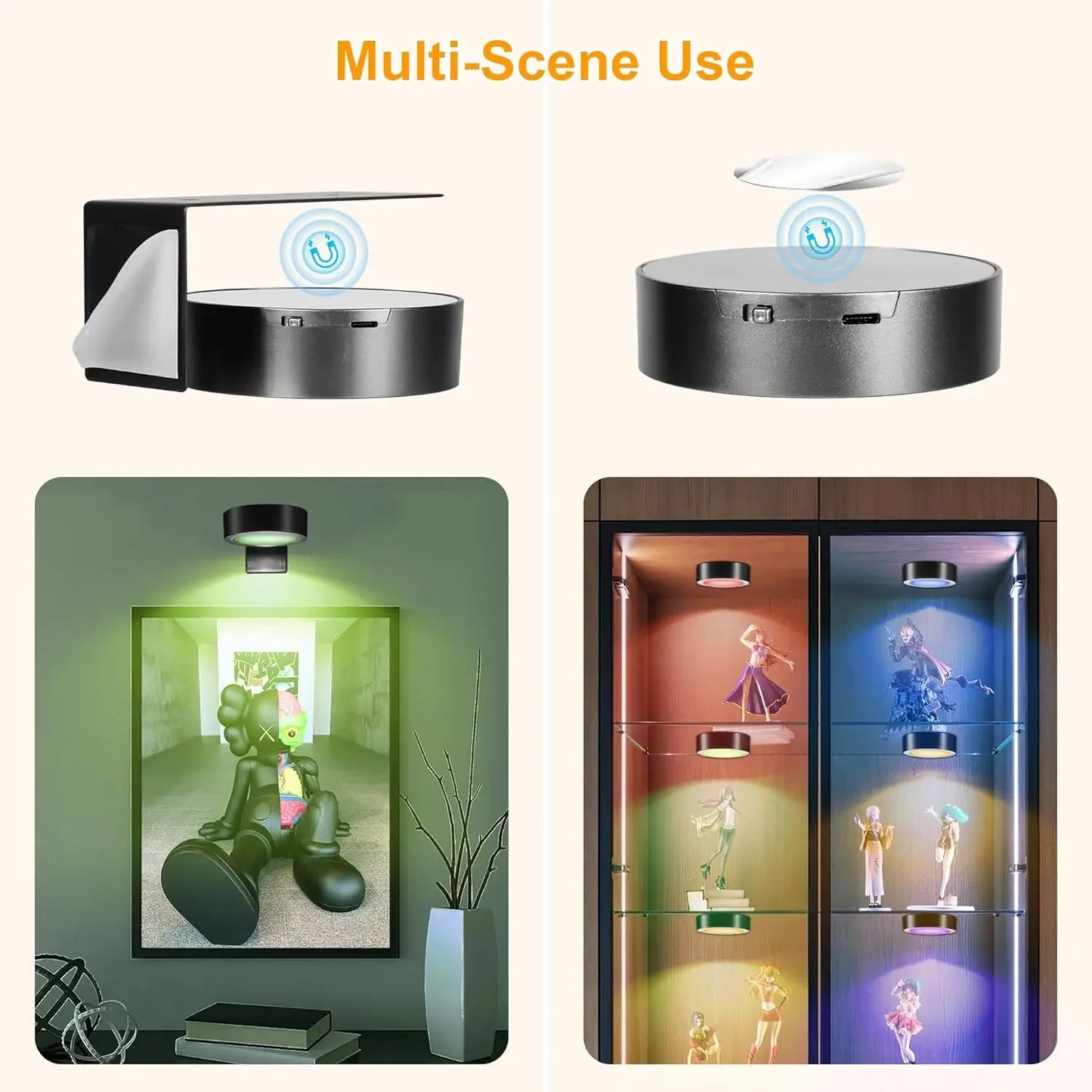 Magnetic LED Picture Light - Dimmable Wall Spotlight with Remote Control