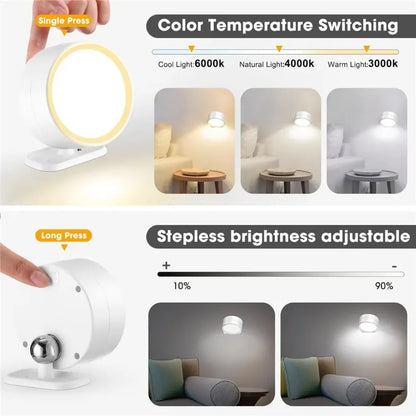 Magnetic LED Picture Light - Dimmable Wall Spotlight with Remote Control