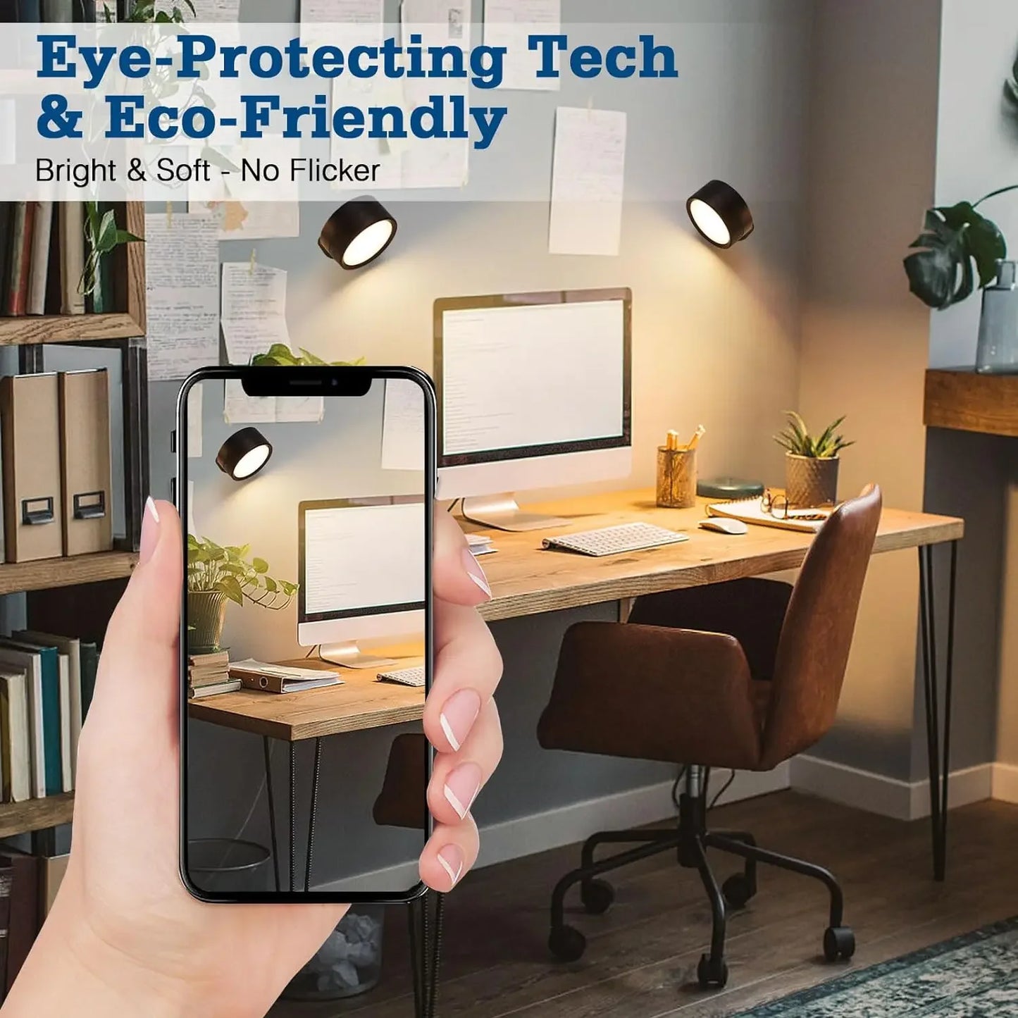 Magnetic LED Picture Light - Dimmable Wall Spotlight with Remote Control