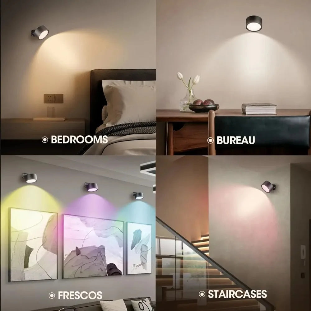 Magnetic LED Picture Light - Dimmable Wall Spotlight with Remote Control