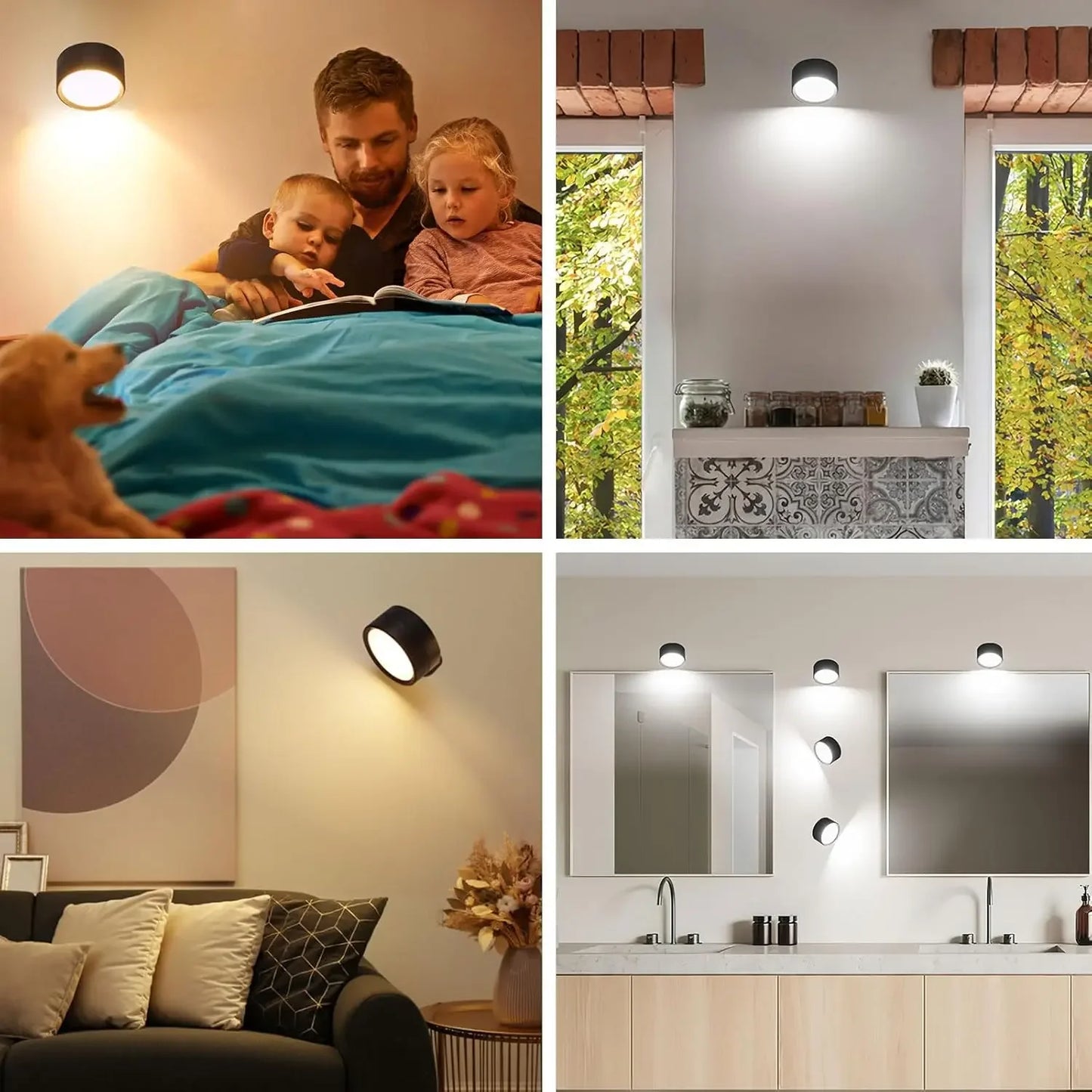 Magnetic LED Picture Light - Dimmable Wall Spotlight with Remote Control