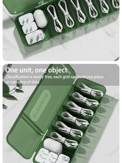 Cable Management Storage Box - Desktop Organizer