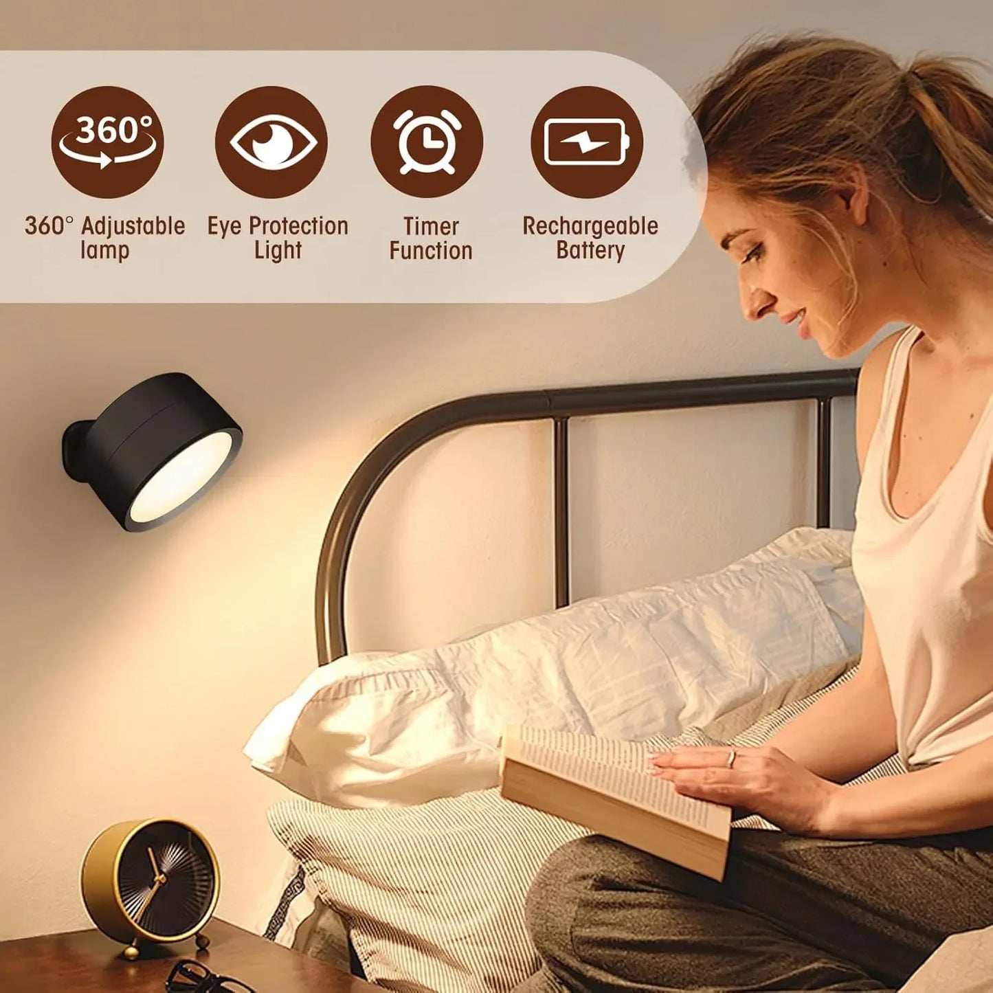 Magnetic LED Picture Light - Dimmable Wall Spotlight with Remote Control